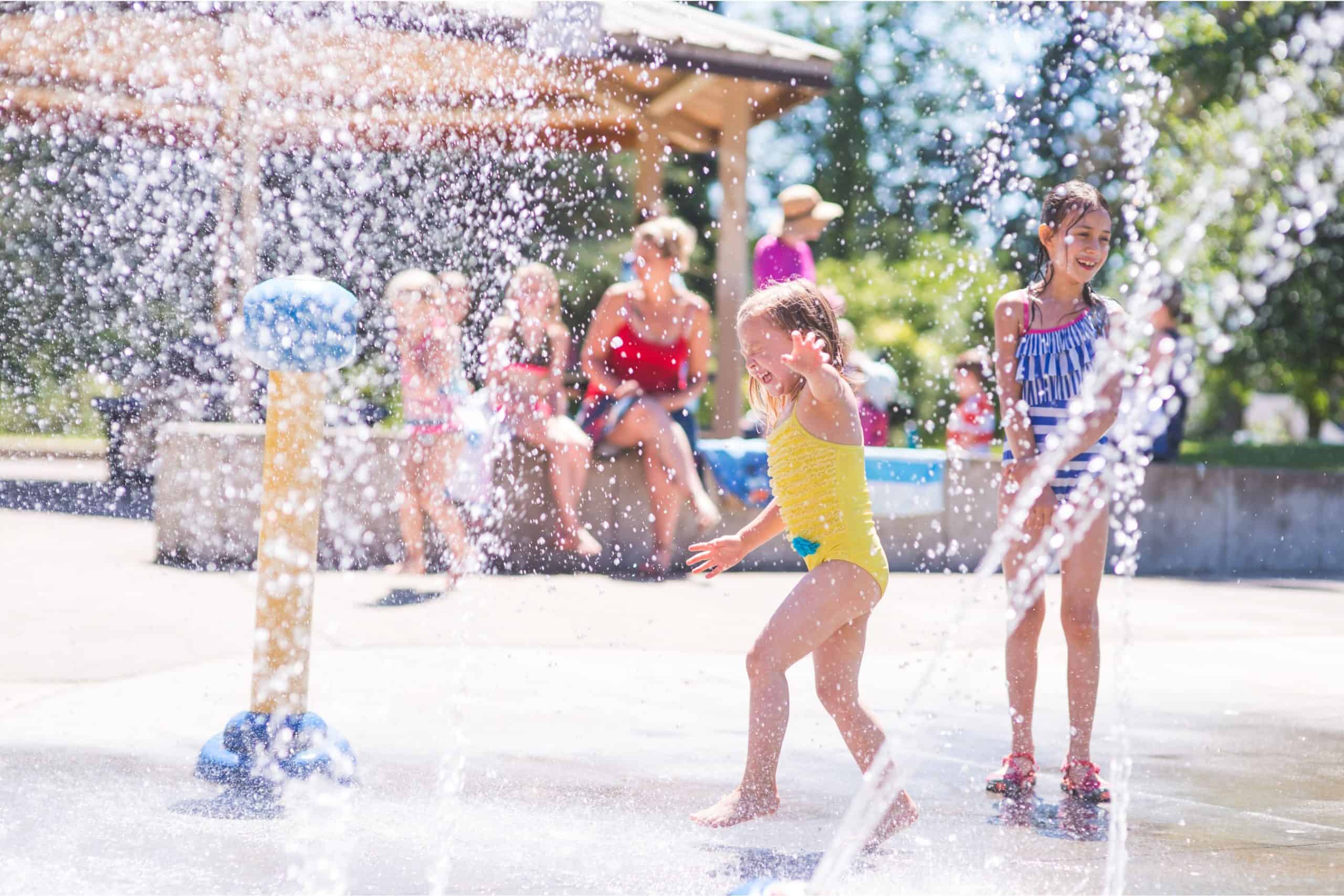 There are several fun splash pads at Disney World for guests to enjoy.