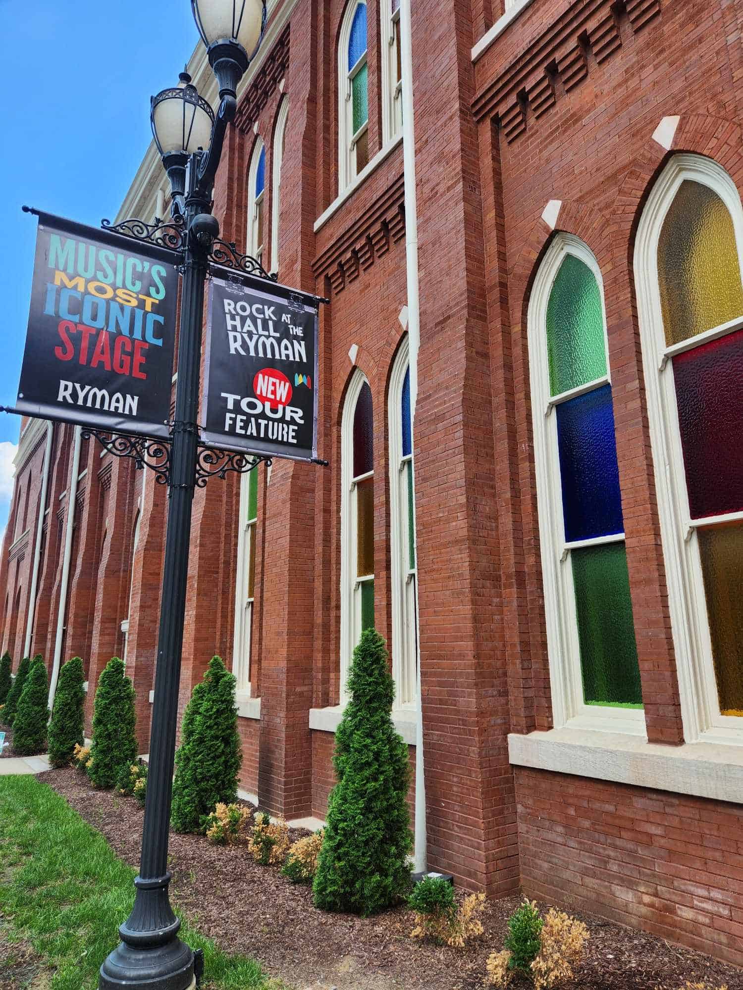 The iconic Ryman Auditorium in downtown Nashville, Tennessee.