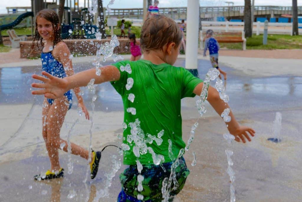 Enjoying a splash pad at one of the best water parks in TN
