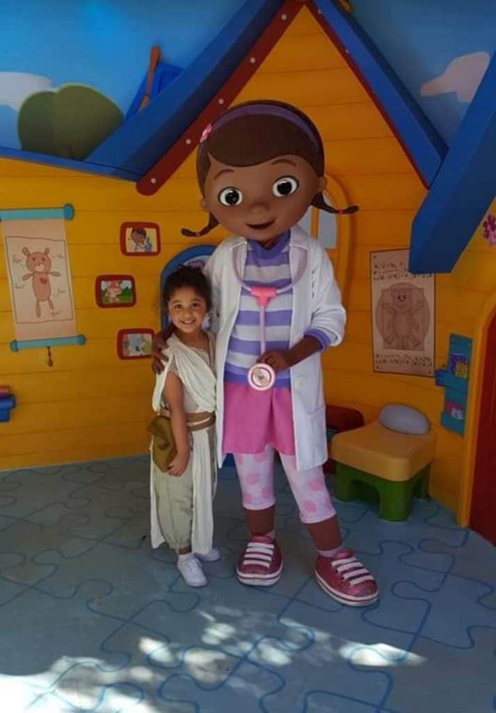 Meeting Doc McStuffins at Disney World