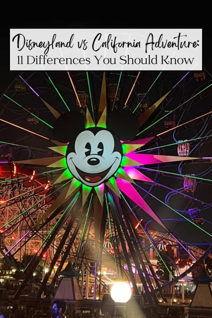 Disneyland vs California Adventure Pin