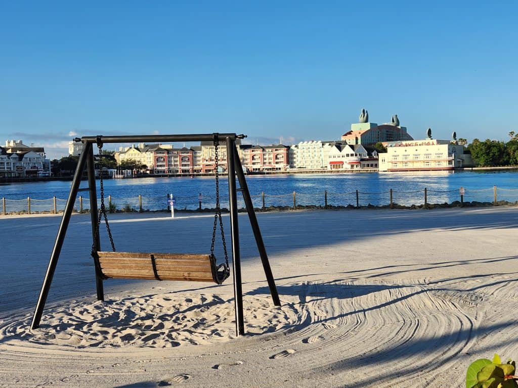Enjoying a quiet morning on the water at Disney's Beach Club Resort & Villas