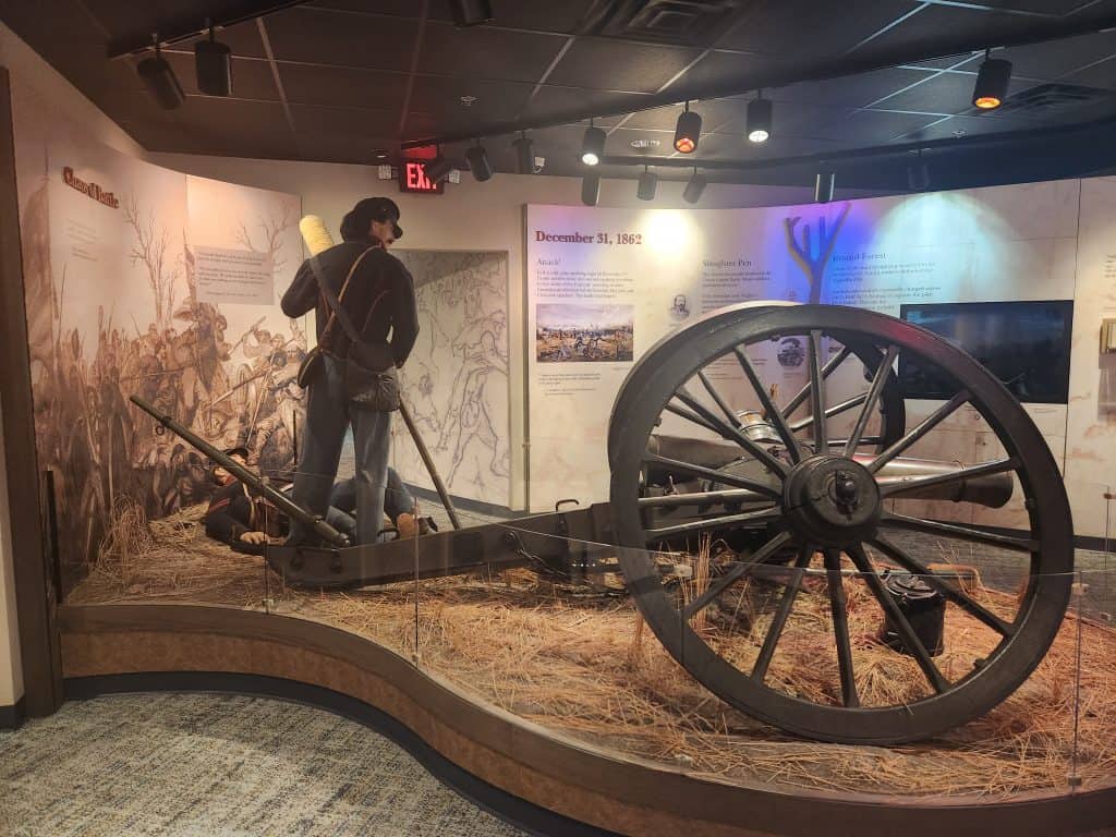 Inside the Visitors Center at Stones River Battlefield
