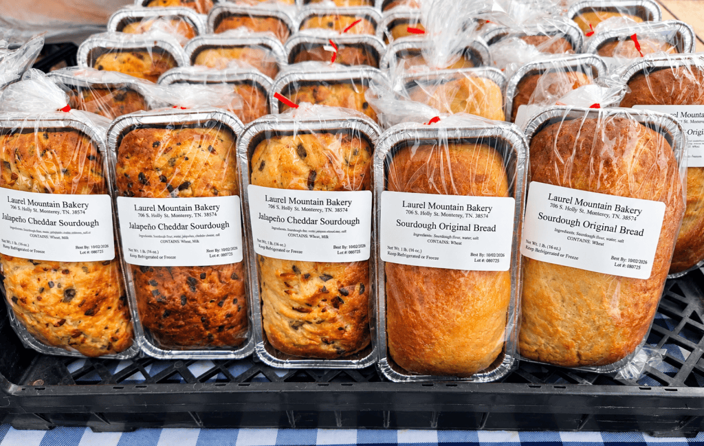 Loaves of Sourdough for sale.