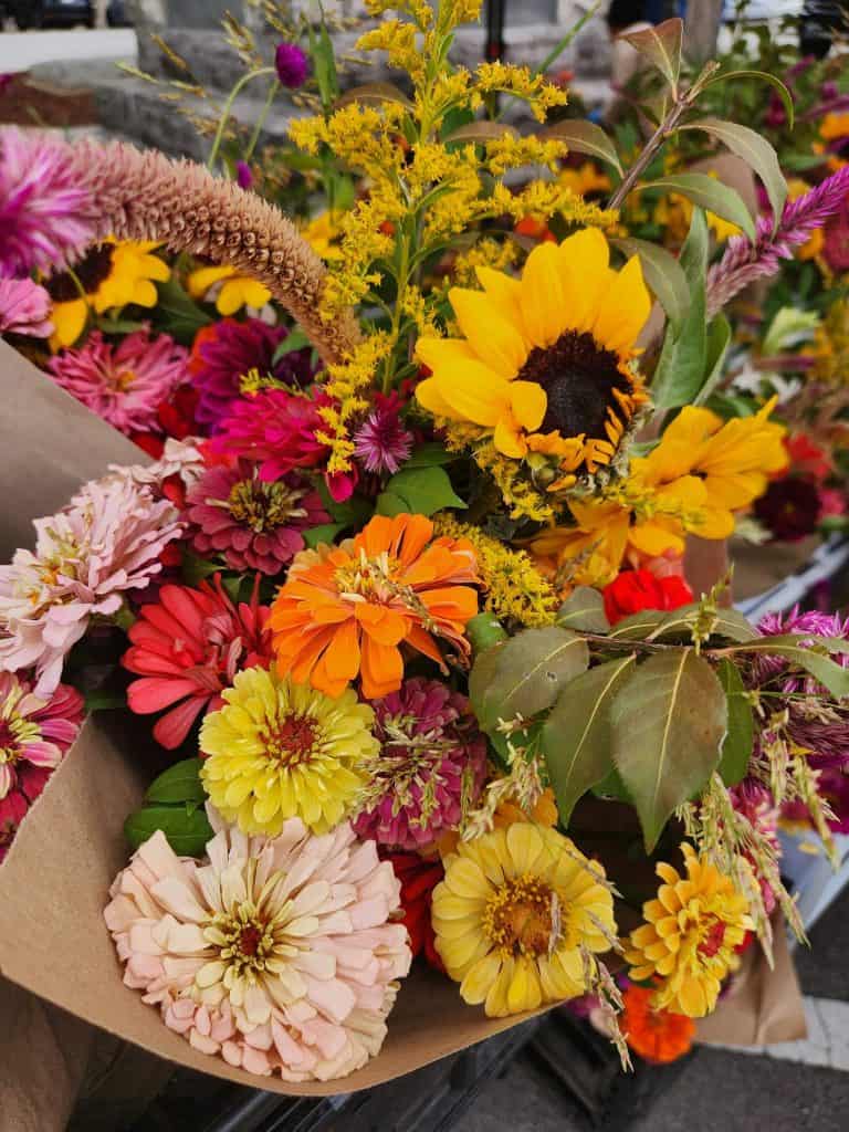 Fresh flower bouquets for sale.