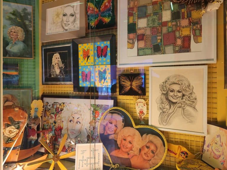 A collection of fan art at Dolly's Life of Many Colors Museum