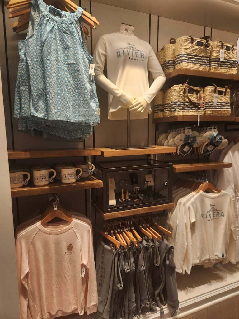 Riviera merch at Disney's Riviera Resort gift shop.